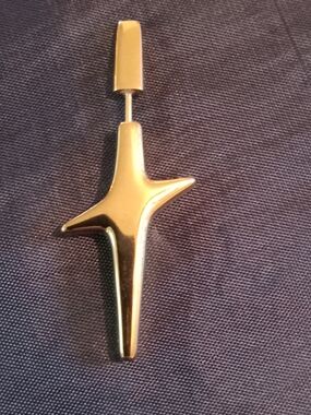 Gold Starburst Cross Charm Pendant